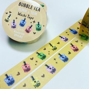 Bubble Tea, Boba Tea, Designer Washi Tape